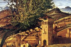09-3 St Francis in the Desert - Giovanni Bellini 1480 Close Up Frick Collection New York City